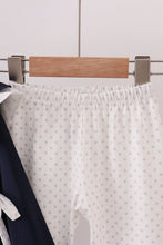 Load image into Gallery viewer, Navy christmas santa claus embroidery pants set

