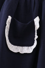 Load image into Gallery viewer, Navy christmas santa claus embroidery dress
