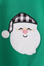 Load image into Gallery viewer, Green santa claus applique romper
