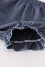 Load image into Gallery viewer, Navy stripe deer embroidery bloomer set
