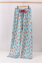 Load image into Gallery viewer, Blue christmas character print mom pajamas pants
