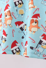 Load image into Gallery viewer, Blue christmas character print pajamas pants set
