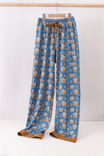 Load image into Gallery viewer, Navy gingerbread print dad pajamas pants
