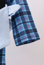 Load image into Gallery viewer, Navy nativity embroidery plaid ruffle bubble
