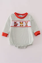 Load image into Gallery viewer, Fox embroidery gingham bubble
