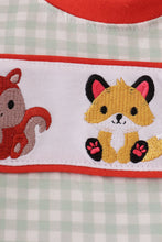 Load image into Gallery viewer, Fox embroidery gingham bubble
