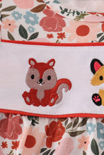 Load image into Gallery viewer, Fox embroidery floral print bubble

