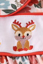 Load image into Gallery viewer, Fox embroidery floral print bloomer set
