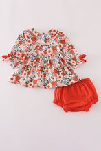 Load image into Gallery viewer, Fox embroidery floral print bloomer set
