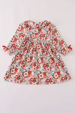 Load image into Gallery viewer, Fox embroidery floral print dress
