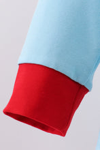 Load image into Gallery viewer, Blue deer tree santa embroidery pants set
