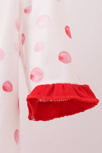 Load image into Gallery viewer, Red polka dot character applique romper
