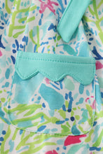 Load image into Gallery viewer, Green meadow splash ruffle dress
