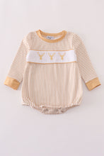 Load image into Gallery viewer, Khaki deer embroidery stripe bubble
