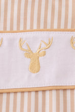Load image into Gallery viewer, Khaki deer embroidery stripe bubble

