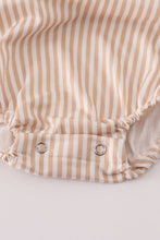 Load image into Gallery viewer, Khaki deer embroidery stripe bubble
