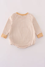 Load image into Gallery viewer, Khaki deer embroidery stripe bubble
