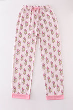 Load image into Gallery viewer, Pink stripe character mom pajamas pants
