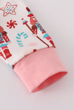 Load image into Gallery viewer, Pink christmas nutcracker print ruffle romper
