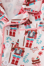Load image into Gallery viewer, Christmas nutcracker print ruffle pajamas set
