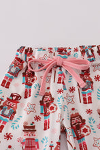 Load image into Gallery viewer, Christmas nutcracker print ruffle pajamas set
