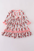 Load image into Gallery viewer, Christmas nutcracker print ruffle gown
