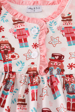 Load image into Gallery viewer, Christmas nutcracker print ruffle gown
