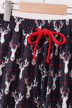 Load image into Gallery viewer, Navy deer print mom pajamas pants
