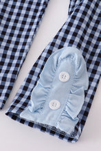 Load image into Gallery viewer, Blue believe embroidery ruffle pants set

