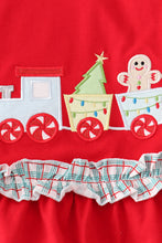 Load image into Gallery viewer, Red gingerbread applique ruffle pants set
