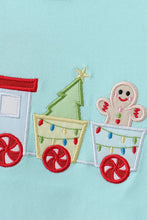 Load image into Gallery viewer, Mint gingerbread applique pants set

