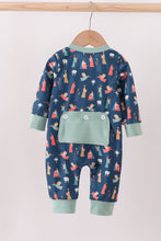 Load image into Gallery viewer, Navy nativity print romper
