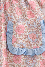 Load image into Gallery viewer, Pink floral print girl dress
