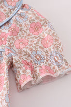 Load image into Gallery viewer, Pink floral print girl dress
