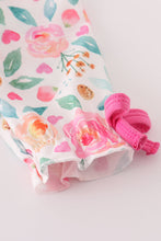 Load image into Gallery viewer, Pink floral girl bloomer set
