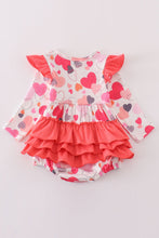 Load image into Gallery viewer, Pink valentine heart ruffle girl bubble
