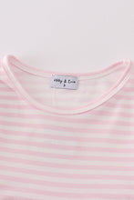 Load image into Gallery viewer, Pink tractor lucky clover applique girl dress
