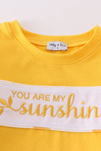 Load image into Gallery viewer, Yellow you are my sunshine embroidery boy set
