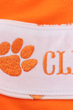 Load image into Gallery viewer, Orange clemson embroidery boy bubble
