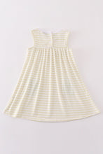 Load image into Gallery viewer, Easter stripe bunny embroidery girl dress
