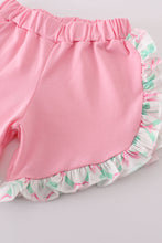 Load image into Gallery viewer, Green St.Patricks clover print girl set
