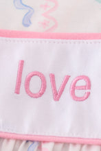 Load image into Gallery viewer, Pink bow I love mommy embroidery girl dress
