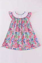 Load image into Gallery viewer, Garden bloom I love MOM embroidery girl dress
