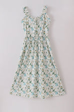 Load image into Gallery viewer, Green floral print mom dress
