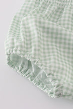 Load image into Gallery viewer, Sage bunny embroidery smocked bloomer set
