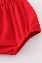 Load image into Gallery viewer, Red fire truck applique bloomer set

