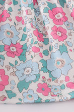 Load image into Gallery viewer, Blue floral print bloomer set
