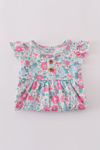 Load image into Gallery viewer, Blue floral print bloomer set
