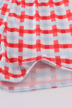 Load image into Gallery viewer, Blue farm embroidery smocked shorts set
