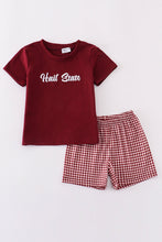 Load image into Gallery viewer, Maroon Hail State embroidery set
